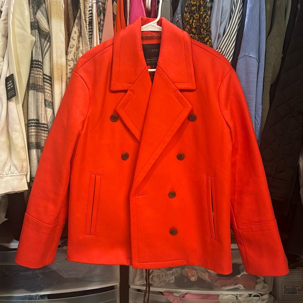 Red Jcrew Melton Wool worn once